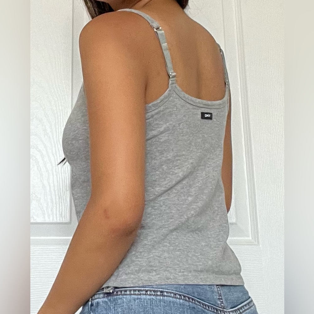 DKNY Grey Tank Top with Adjustable Straps- US Small